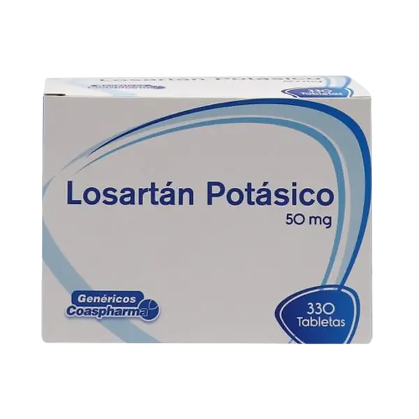 Losartán Potásico 50 Mg Caja * 330 Tabletas Coaspharma