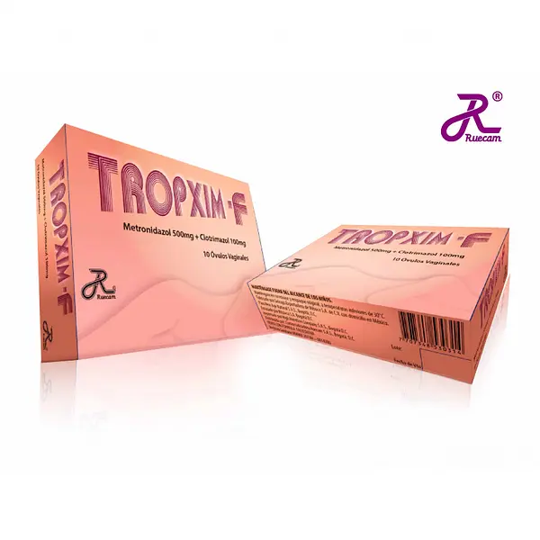 Tropxim-F Metron 500 Mg + Clotrim 100 Mg Ovulos * 10