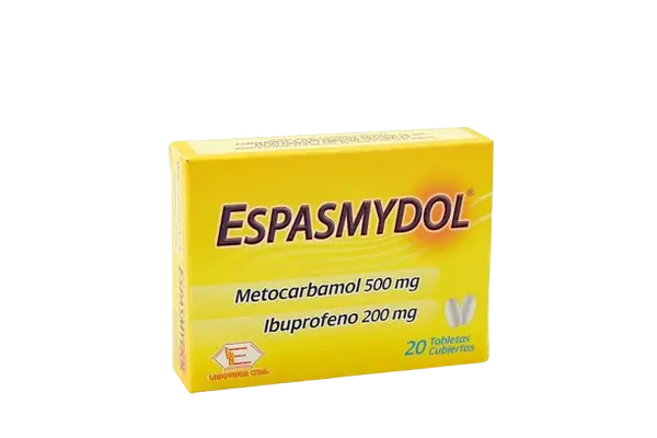 Metocarbamol 500 Mg/Ibupro 200 Mg * 20 Tabletas (Espasmydo)