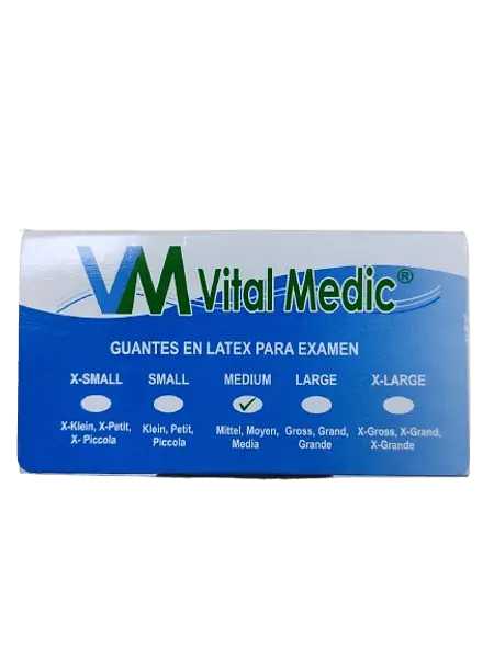 Guante De Examen No Esteril Talla M * 100 Und Vital Medic