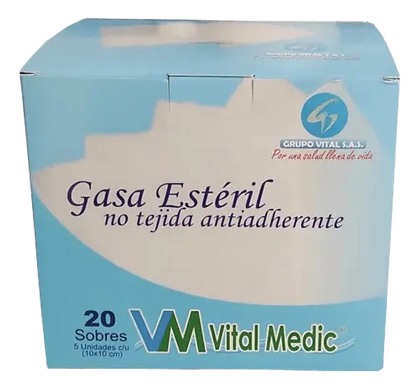 Gasa Esteril 4x4 X5 (10x10 Cm) Paq De 20 Sobres Vital Medic