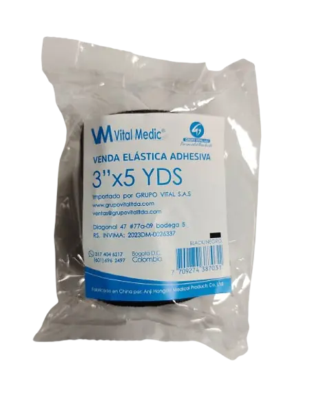 Venda Elastica 3*5 (Negra) *1 Vital Medic