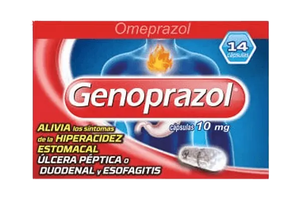 Genoprazol 10 Mg Caja 14 Capsulas Genomma Lab