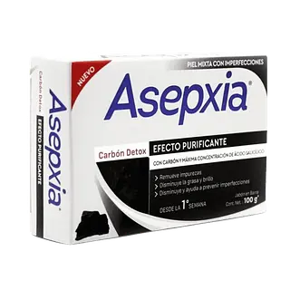 Jabon Asepxia Barra Carbon 100 Gr Genommalab