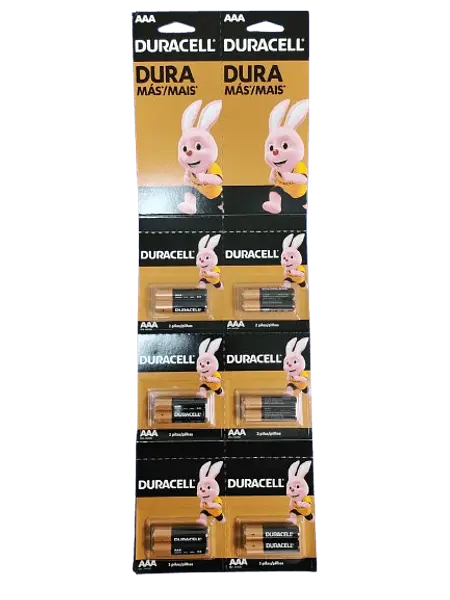 Pila Duracell Aaa Hang Card 6 Pares X 2 Unidades Genomma Lab