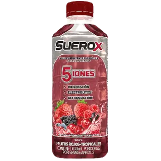 Suerox Adult 5iones Frutos Rojos Frasco 630 Ml Genomma Lab