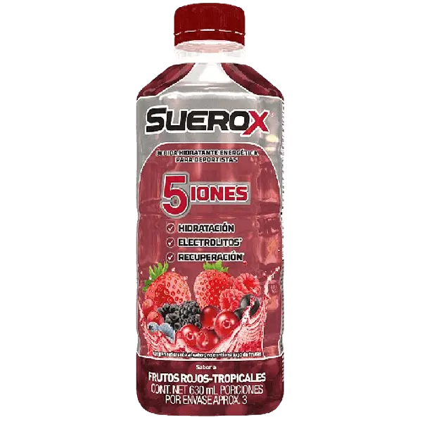 Suerox Adult 5iones Frutos Rojos Frasco 630 Ml Genomma Lab