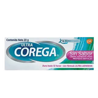 Crema Dental Ultra Corega Sin Sabor 3d X20 Gr Haleon