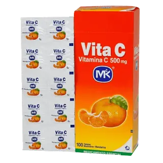 Vitamina C 500 Mg Tab Masti Mandarina- Vitac X 100 Mk Tq