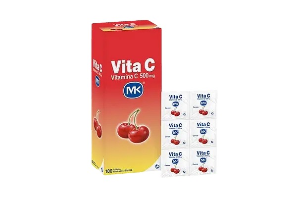 Vitamina C 500 Mg Tab Masti Cereza- Vitac X 100 Mk Tq