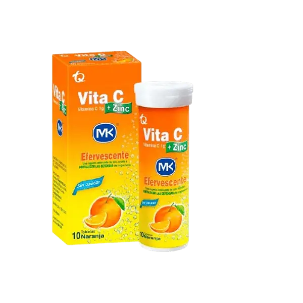 Vitac+Zinc Mandarina 1g X 10 Tab Efe Mk Tq