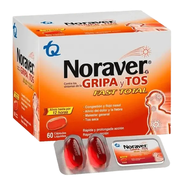 Noraver Gripa Fast Total X 60 Caps Tq
