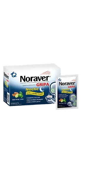 Noraver Gripa Bebida Noche Sobre Plegadiza X 24 Tq