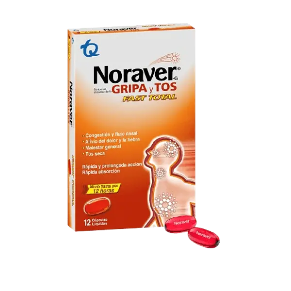 Noraver Gripa Fast Total X 12 Caps Tq