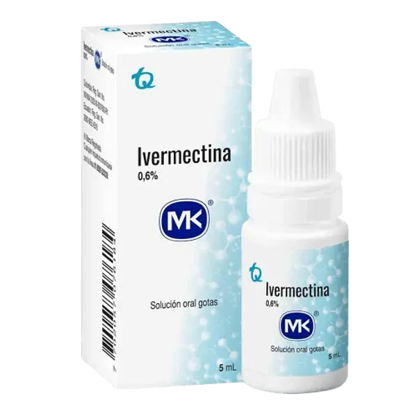 Ivermectina 0.6% Sol Oral Gotas Fco X 5 Ml Mk Tq