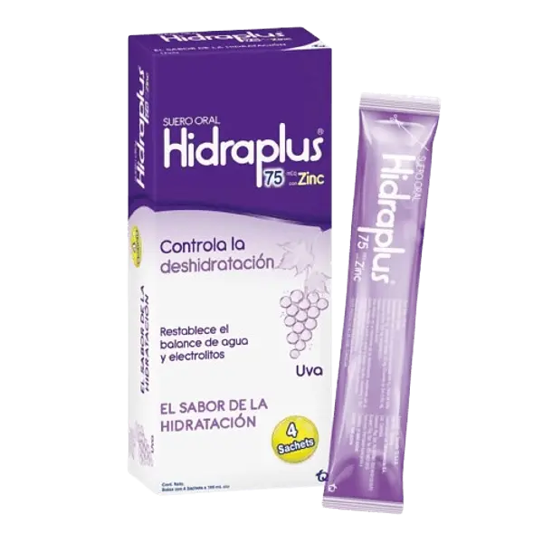 Hidraplus 75meq+Zinc Uva Caja X 4 Sachets Tq