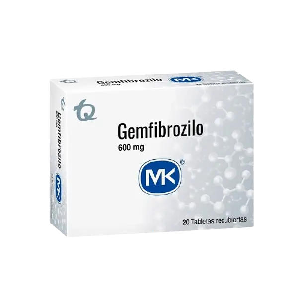 Gemfibrozilo 600mg X 20 Tabletas Mk Tq