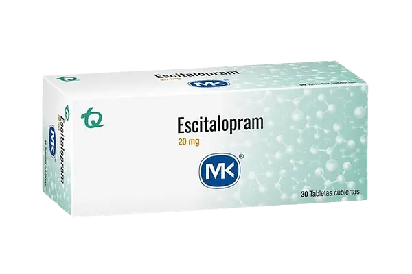Escitalopram 20mg Caja X 30 Tab Rec Mk Tq