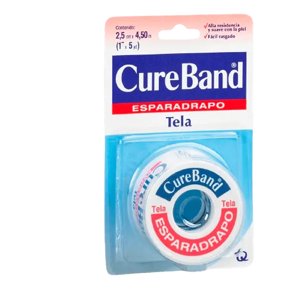 Esparadrapo Tela 1x5 Yd Carrete Cureband Tq