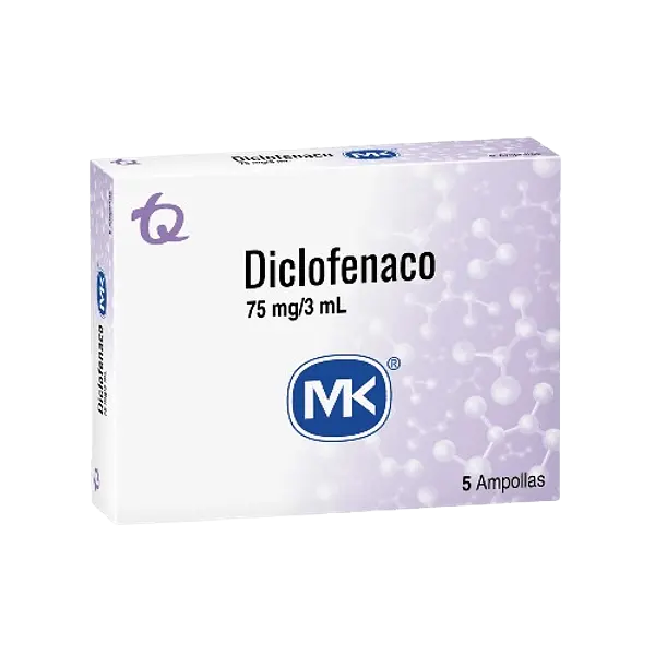 Diclofenaco 75mg/3ml Caja X 5 Amp Mk Tq