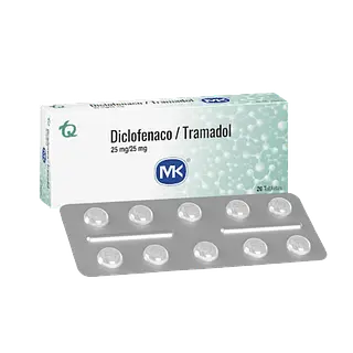 Diclofenaco/Tramadol 25/25mg X 20 Tab Mk Tq