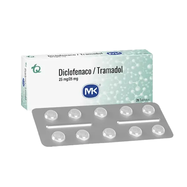 Diclofenaco/Tramadol 25/25mg X 20 Tab Mk Tq