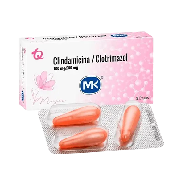 Clindamicina+Clotrimazol X 3 Ovulos Mk Tq