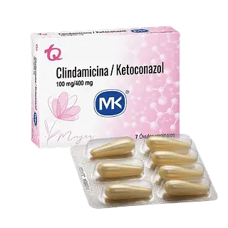 Clindamicina 100mg+Ketocon 400mg X 7 Ovulos Mk Tq