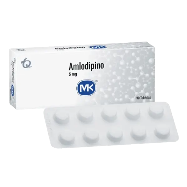 Amlodipino Mk 5 Mg Tabletas X 30 Tab Tq