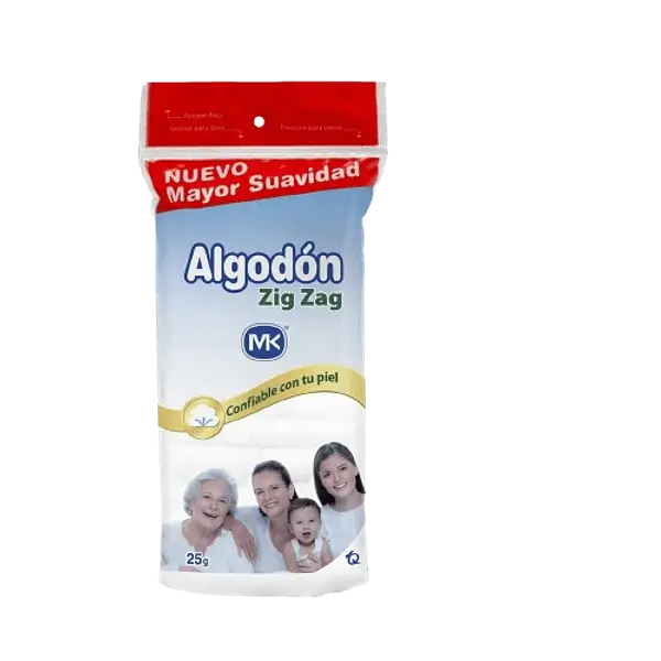 Algodon Zigzag Bolsa X 25 Gr Mk Tq