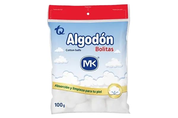 Algodon Bolitas 100g Bolsa X 100 Gr Mk Tq