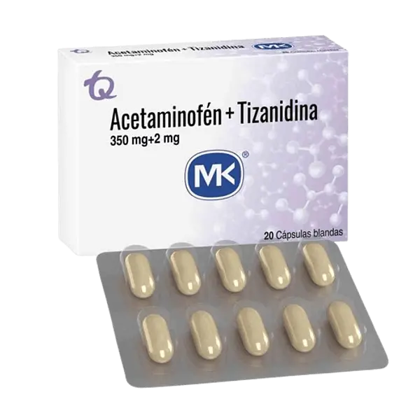 Acetam+Tizanidina 350mg+2mg X 20 Caps Mk Tq